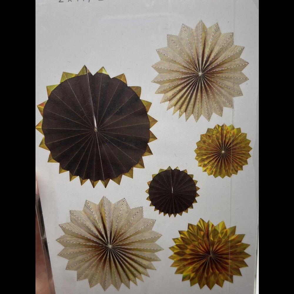 Meri Meri Paper Pinwheels Party Decoration Gold Black Shiny Birthday Graduation